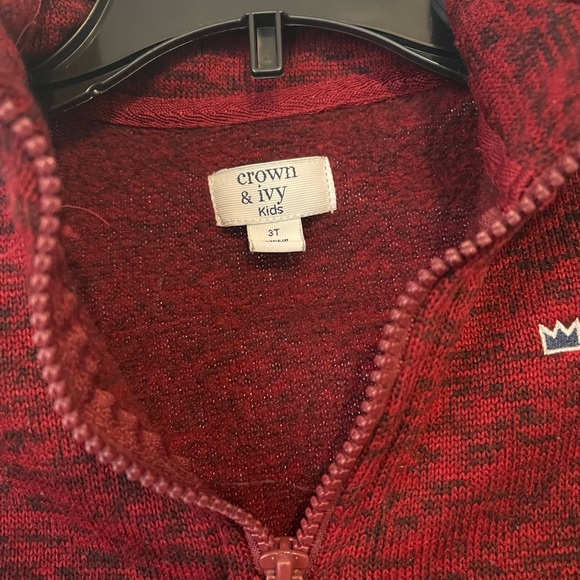 ❤️3T Boys Deep Red quarter Zip jacket! - Picture 2 of 2